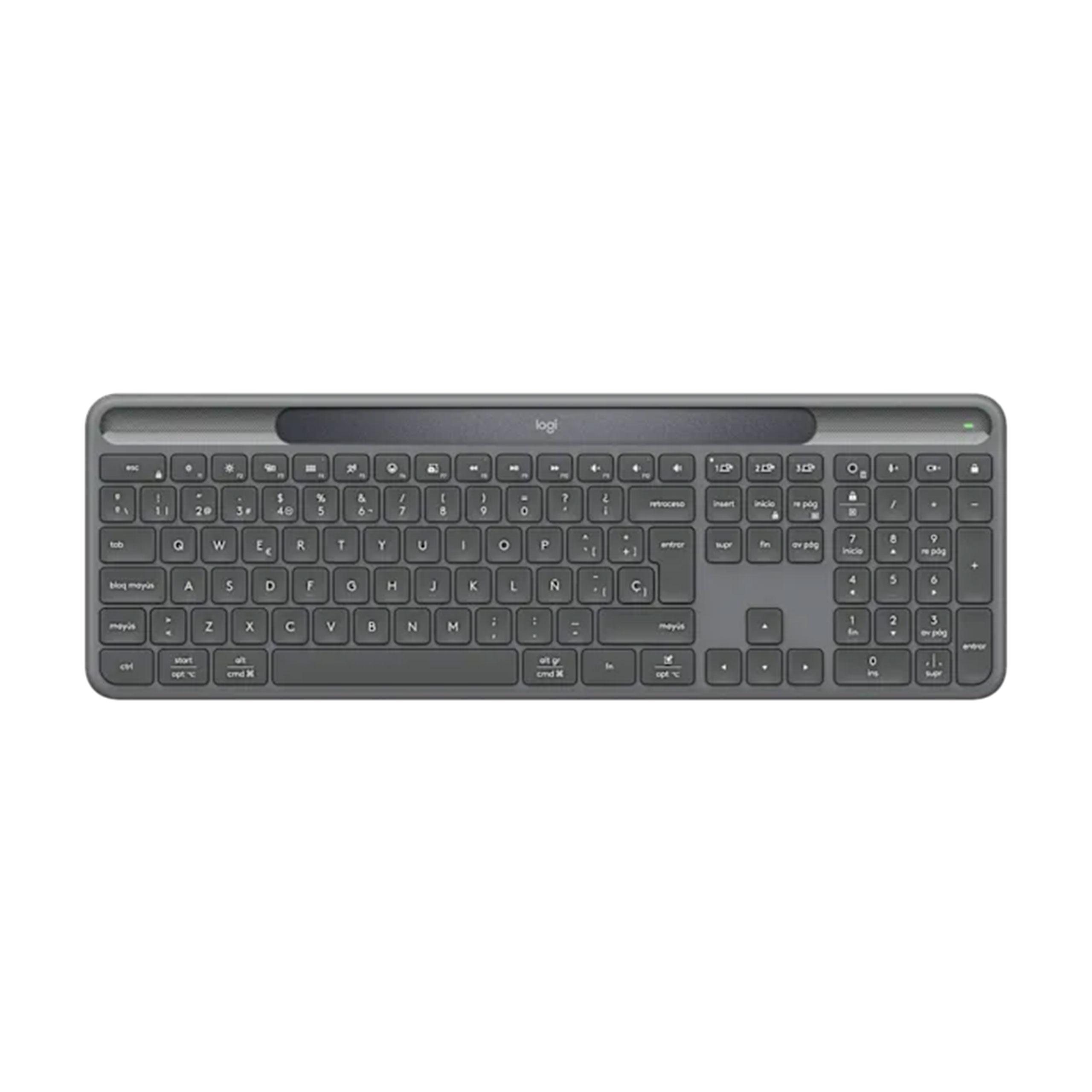 Clavier sans fil alimenté par la lumière - LOGITECH Signature Slim Solar K980 - noir