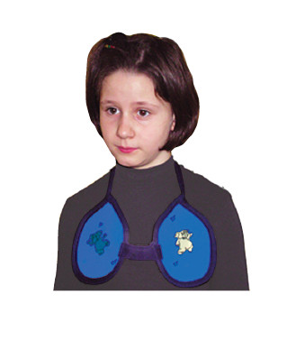 Brassière Anti-X de protection mammaire - taille adulte - eq pb 0,50 mm - coloris bleu roi