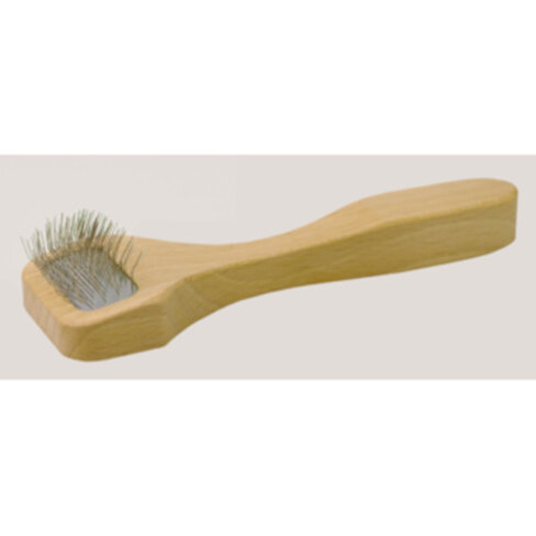 Brosse en bois et inox pour le nettoyage des velcros des tabliers Anti-X