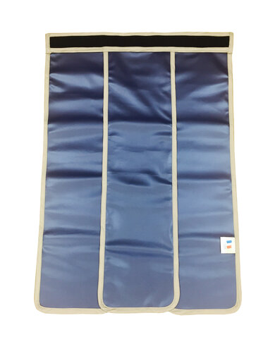 Bavolet universel Anti-X bout de table - eq pb 0,50 mm - un pan de hauteur 70 cm et un pan composé de 3 lames