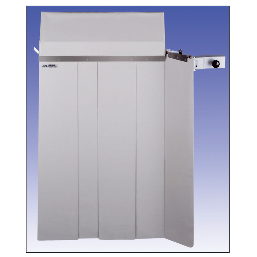 Bavolet de protection modèle BV 895 - eq pb 0,50 mm - largeur 63 cm avec lamelles protectrices cousues