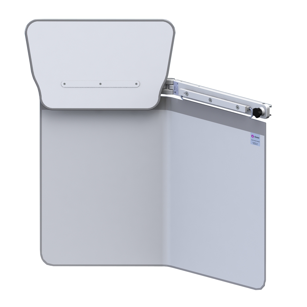 Bavolet Anti-X simple articulation - eq pb 0,50 mm - l. 100 cm et protection haute amovible l. 57 cm - rail 10 mm