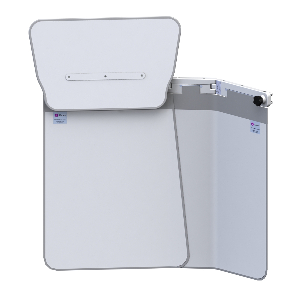 Bavolet double articulation - eq pb 0,50 mm - l. 92 cm - bras montant anti-collision et protection haute