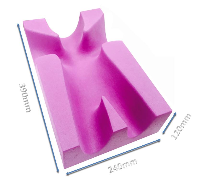 Moule mousse format nourrisson avec revêtement - l. 390 x l. 240 x h. 120 mm