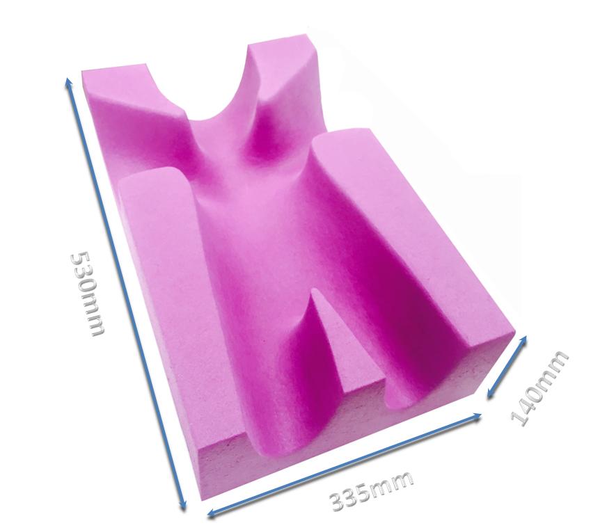 Moule mousse format petit enfant avec revêtement - l. 530 x l. 335 x h. 140 mm