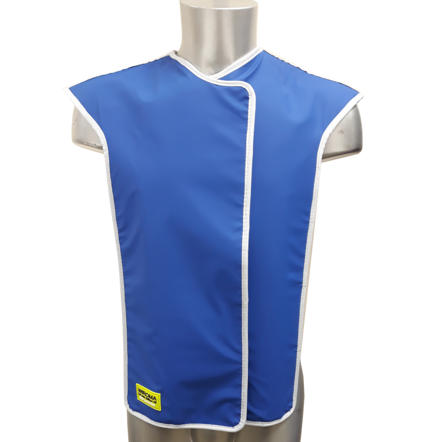 Cape anti-X position assise avec ouverture - l. 60 cm - éq pb 0,50 mm - coloris bleu 208