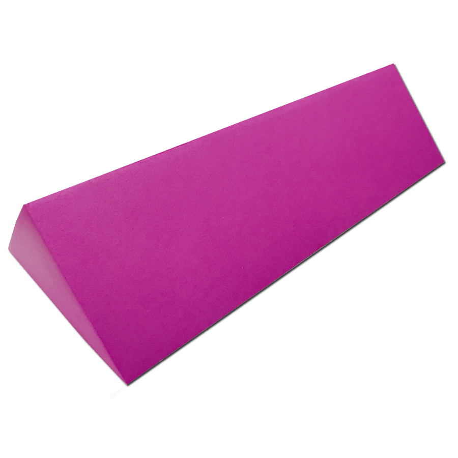Mousse cale triangulaire recouverte 60 x 25 x 12,5 cm