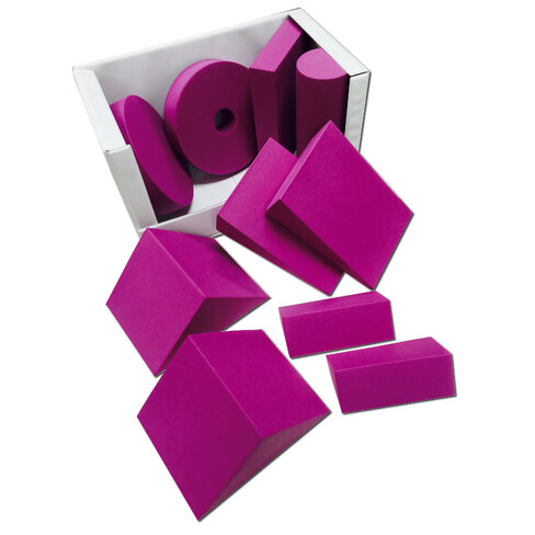 Cale mousse recouverte avec valise de rangement - 25 kg/m3 - coffret de 10 cales