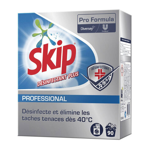 Lessive linge skip desinfectant plus - Boîte de 9kg - DIVERSEY