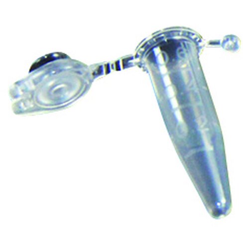 Microtube 2 ml gradué avec capuchon plat perçable inviolable, RNAse DNAse free x 500