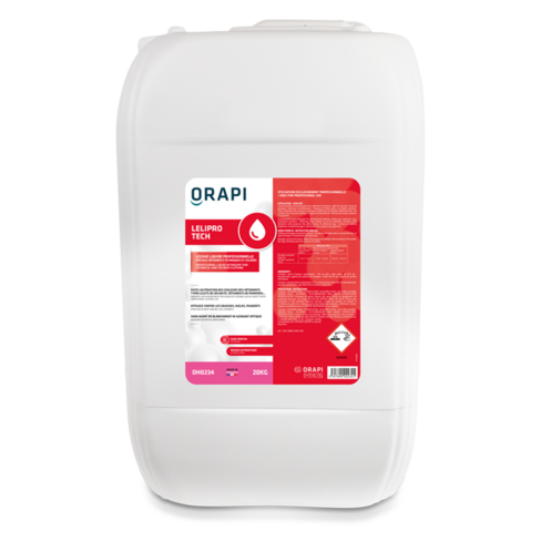 Lessive liquide professionnelle lelipro tech vêtements techniques et colorés - Bidon de 20 kg - ORAPI
