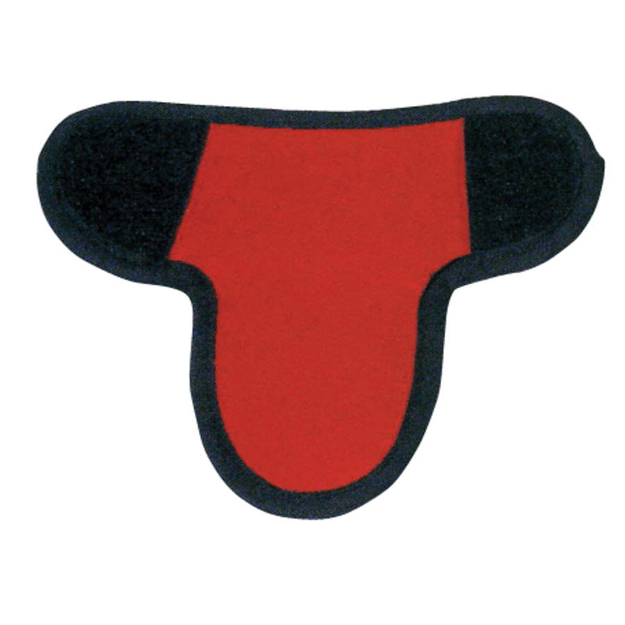 Protège-gonade taille S fermeture velcro - eq pb 1,00 mm - rouge