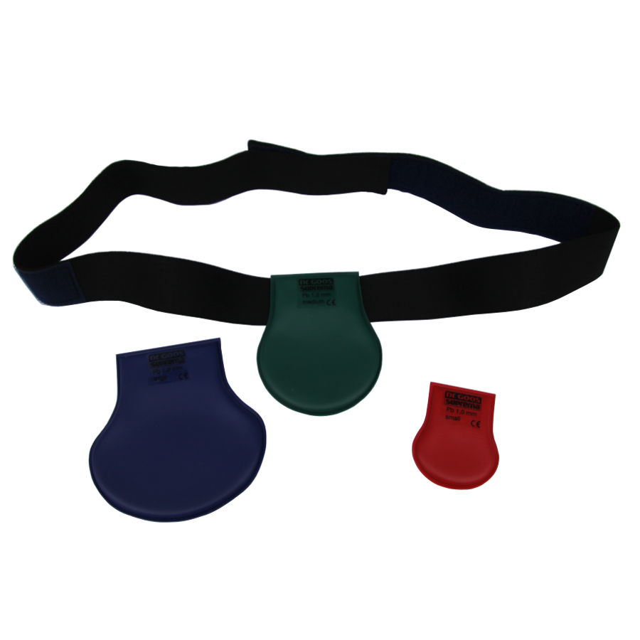Protège ovaire set de 3 tailles avec ceinture - fermeture velcro - eq pb 1 mm