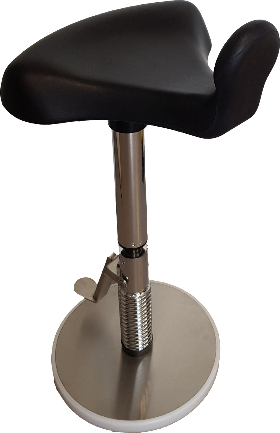 Selle de pauchet haut 67à84cm réglage au pied assise PU coloris noir Livrée montée