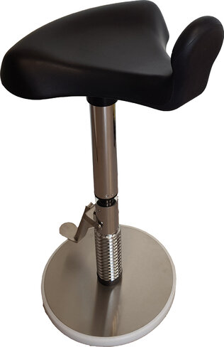 Selle de pauchet haut 67à84cm réglage au pied assise PU coloris noir Livrée montée