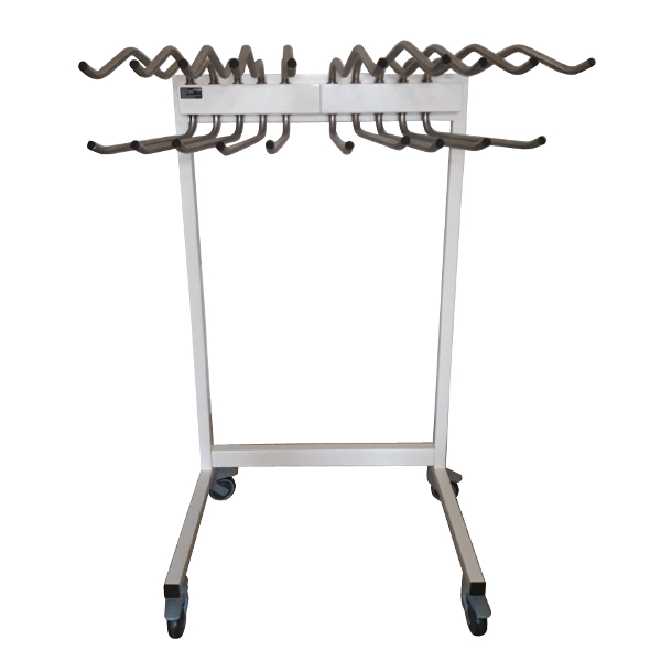 Support mobile Shift pour 10 tabliers - 4 roues 100 mm pivotantes a freins