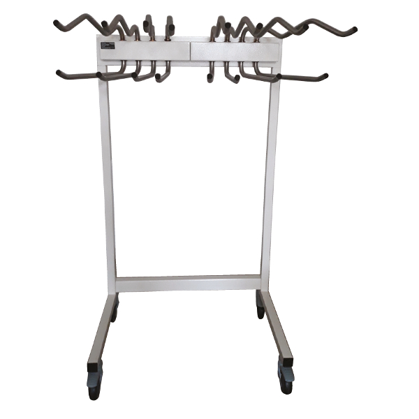 Support mobile Shift pour 8 tabliers - 4 roues 100 mm pivotantes a freins
