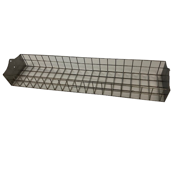 Panier de rangement en fil inox 3mm - maille de 40 x 40 mm - 760 x 150 x 90 mm -