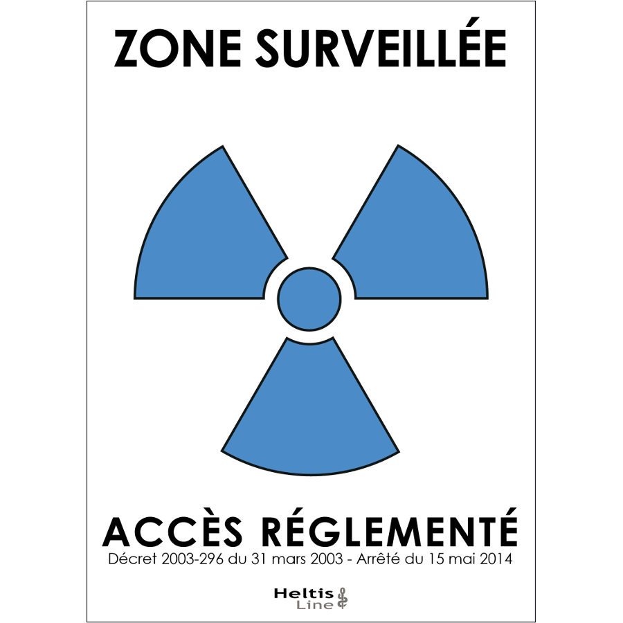 Trèfle de signalisation 13x18cm bleu zone surveillée bleu surveillée