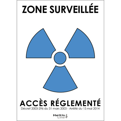 Trèfle de signalisation 13x18cm bleu zone surveillée bleu surveillée