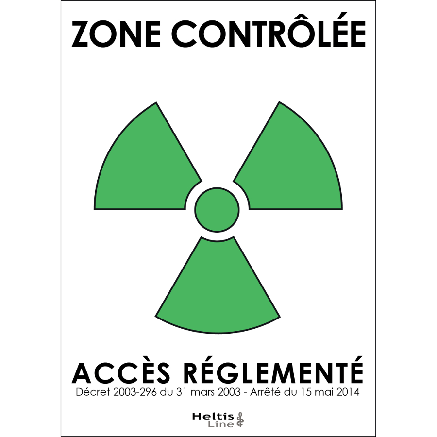 Trèfle de signalisation 13x18cm vert zone contrôlée vert contrôlée