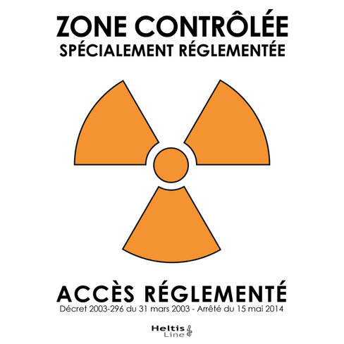 Trèfle de signalisation 13x18cm orange zone contrôlée orange contrôlée