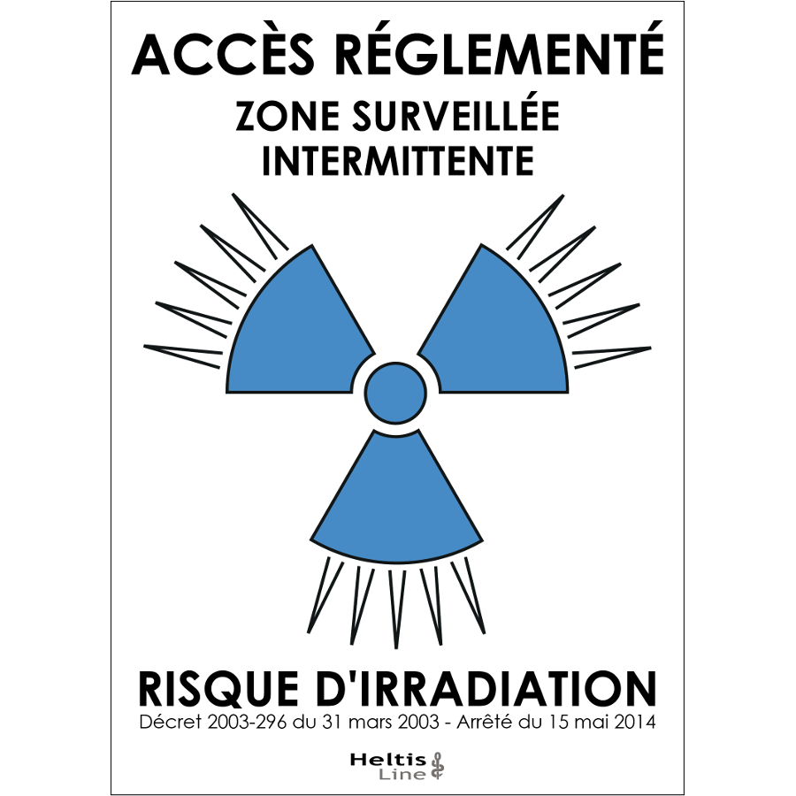 Trèfle de signalisation 13x18cm bleu zone surveillée intermittente