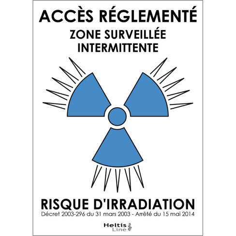 Trèfle de signalisation 13x18cm bleu zone surveillée intermittente