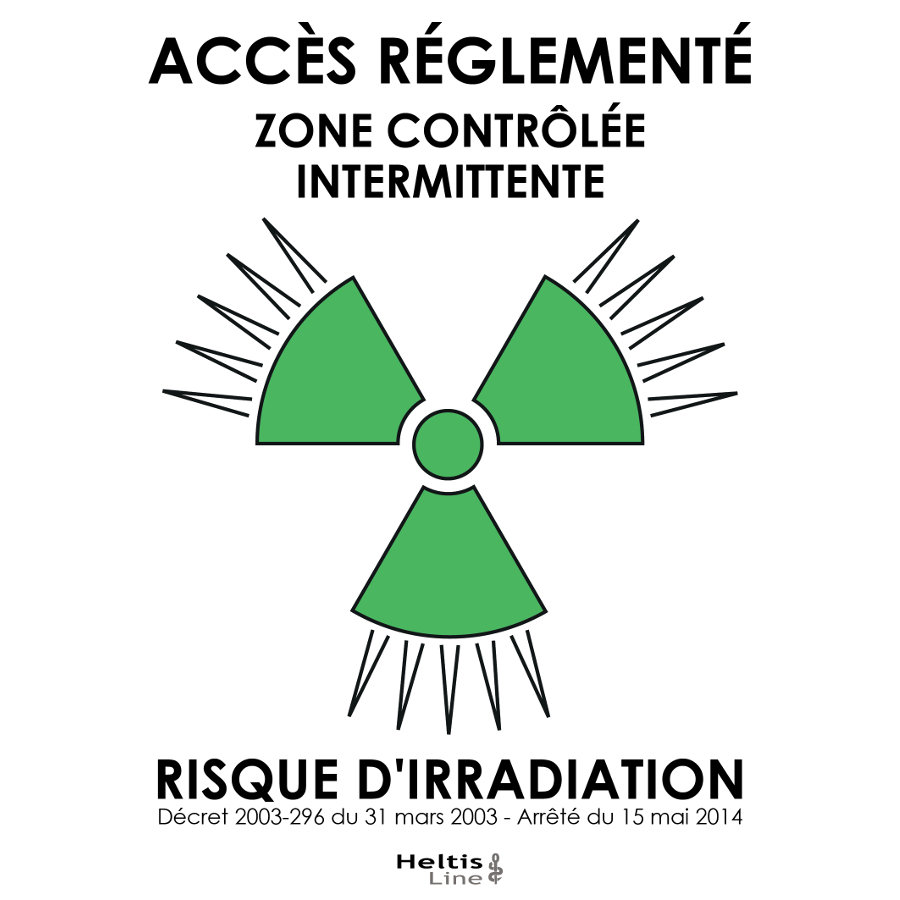 Trèfle de signalisation 13x18cm vert zone contrôlée intermittente