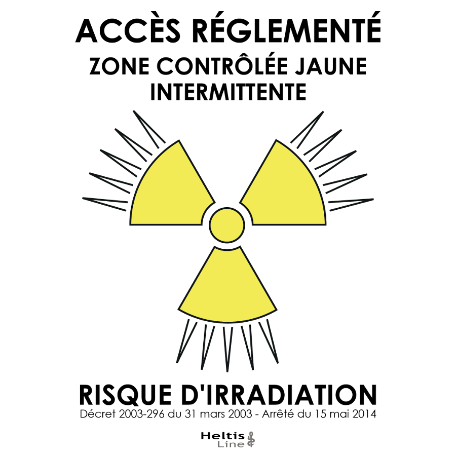 Trèfle de signalisation 13x18cm jaune zone contrôlée intermittente