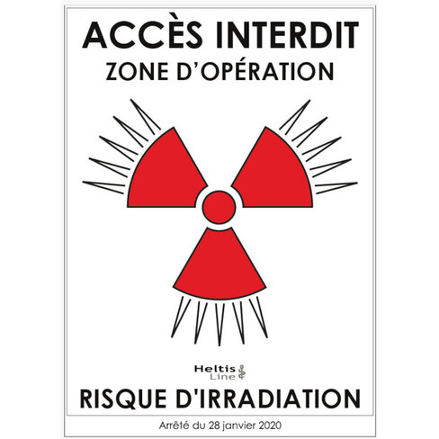 Trèfle de signalisation 13x18cm rouge zone dopération intermittente