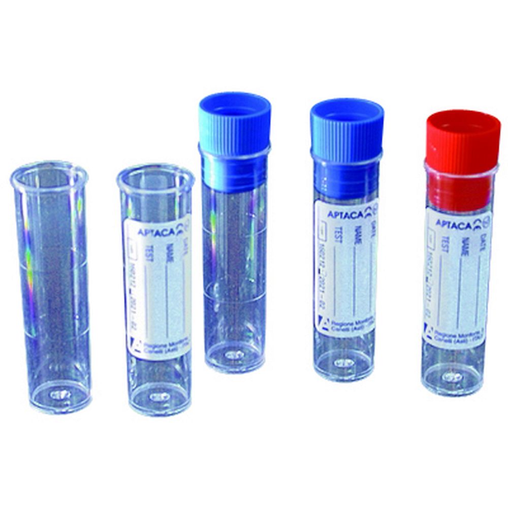 Tube 4 ml en polystyrène Ø16x50 mm, sans bouchon, gradué, fond plat x 500