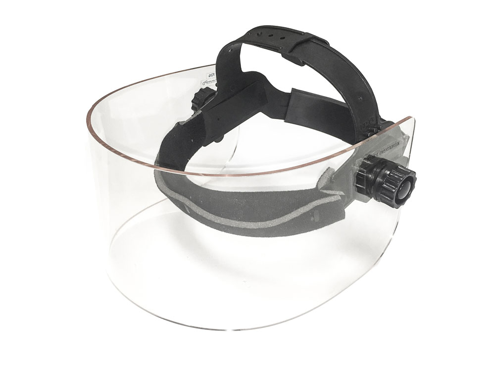 Visière de protection panoramique (yeux-nez) 400 eq plomb 0.1mm ajustable 50 à 63 cm tour de tête