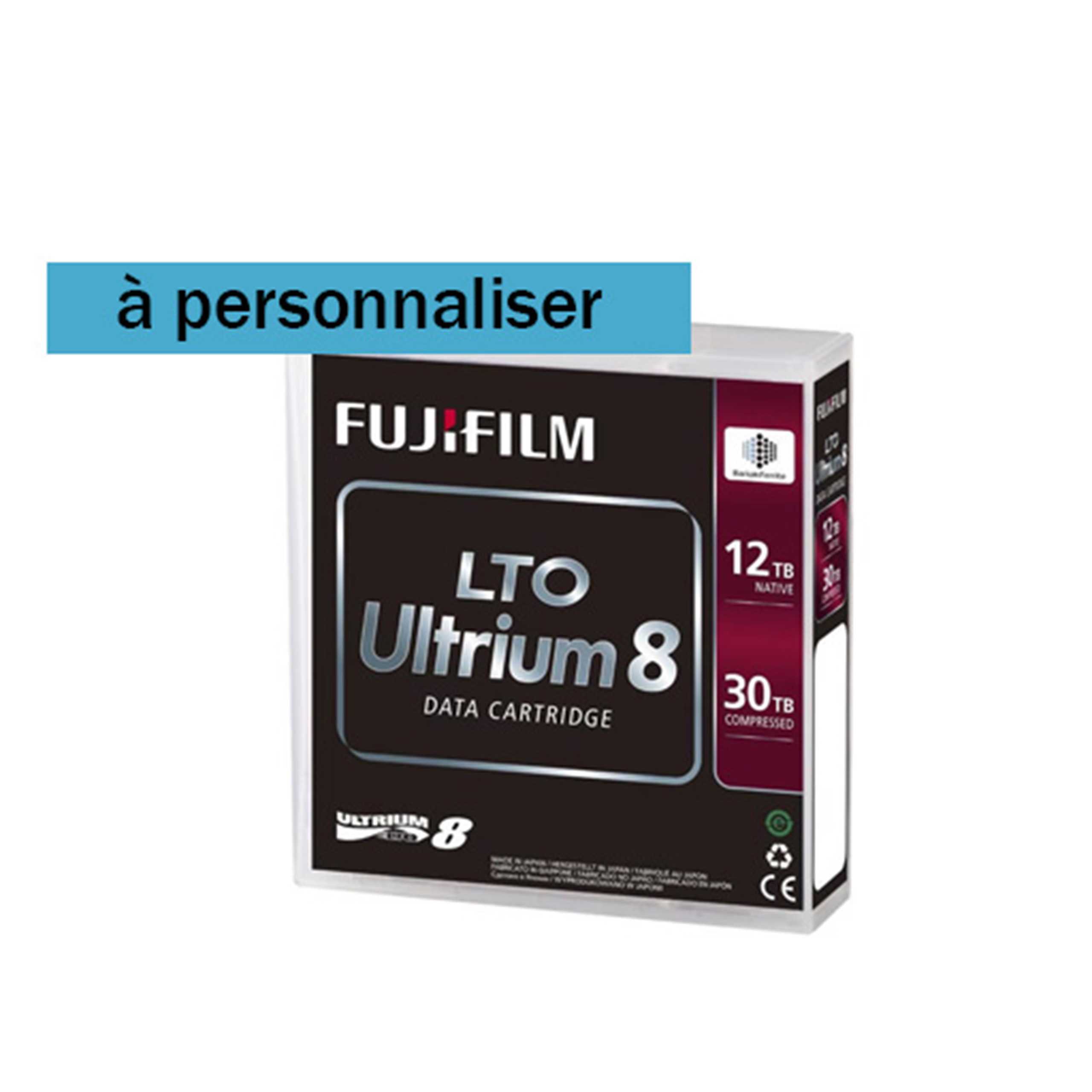 Cartouche LTO-8 - Fuji Ultrium - 12 - 30 To pour lecteur de bande - étiquetée - par lot de 20 - library pack