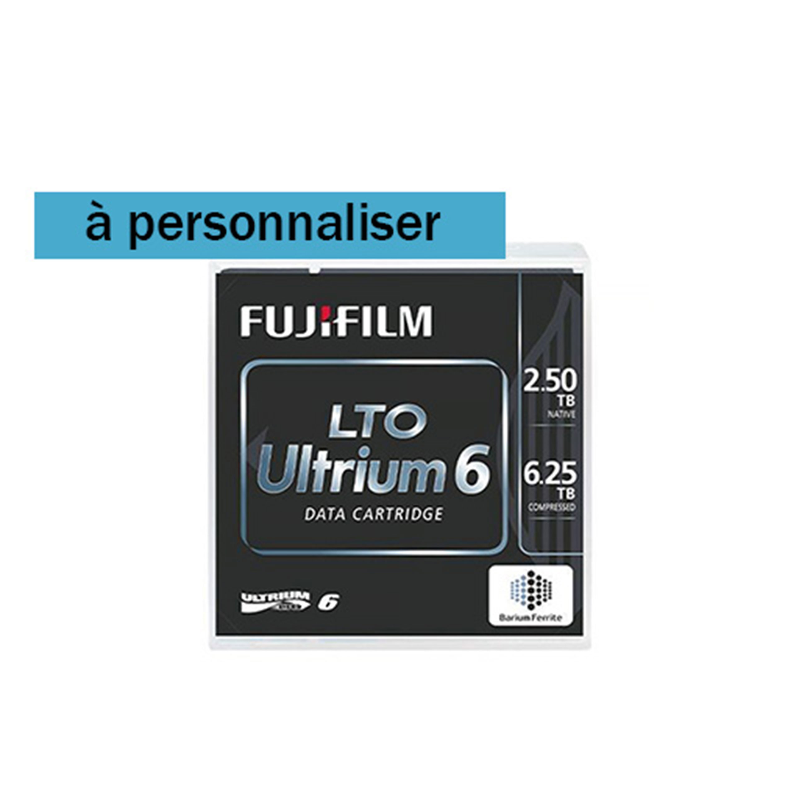 Cartouche LTO-6 - boitier individuel - Fuji Ultrium - 2,5 - 6 To pour lecteur de bande - étiquetée - min de 20 pièces