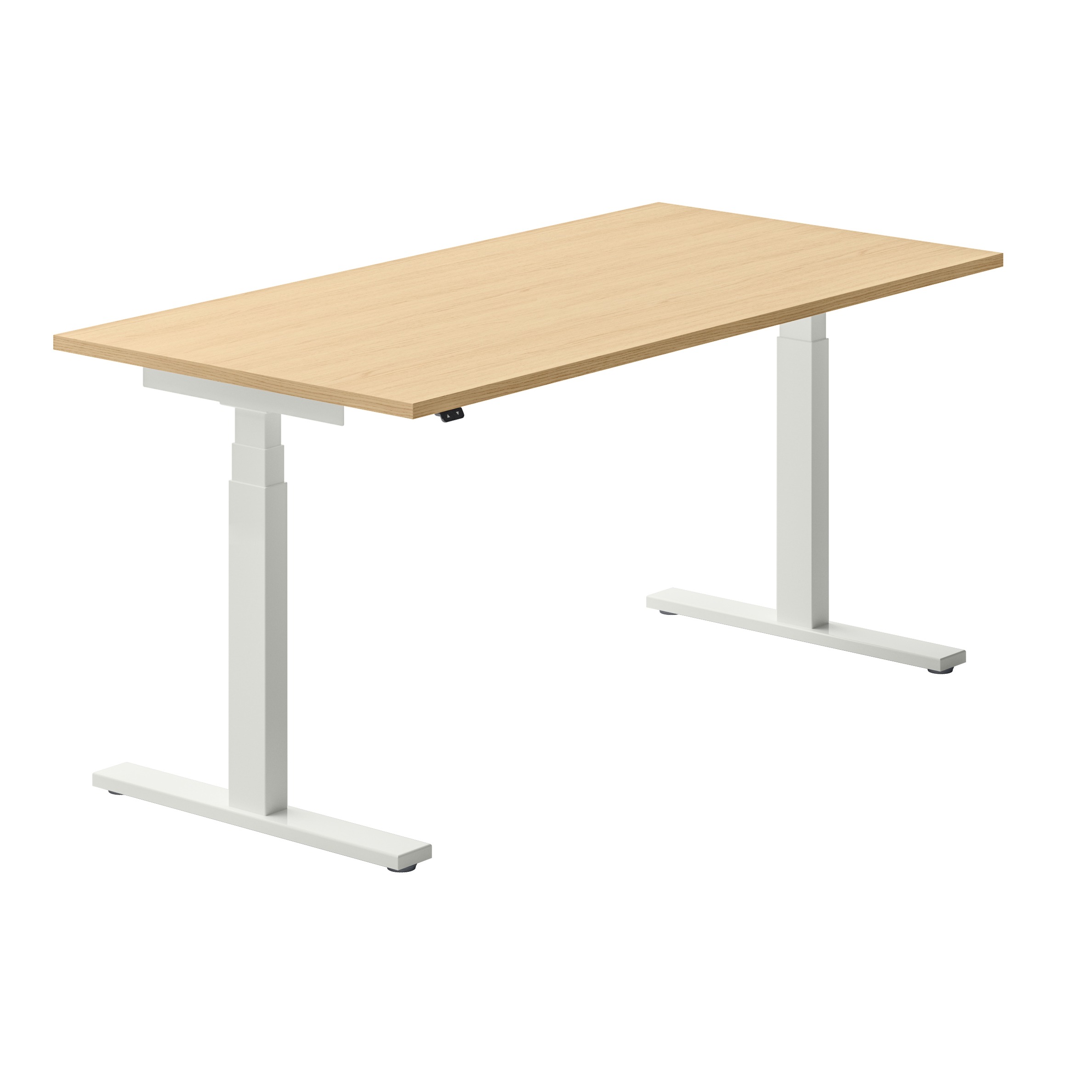 Bureau droit Ergo Up - l. 160 x pr. 80 cm - sans obturateur - réglage en hauteur électrique