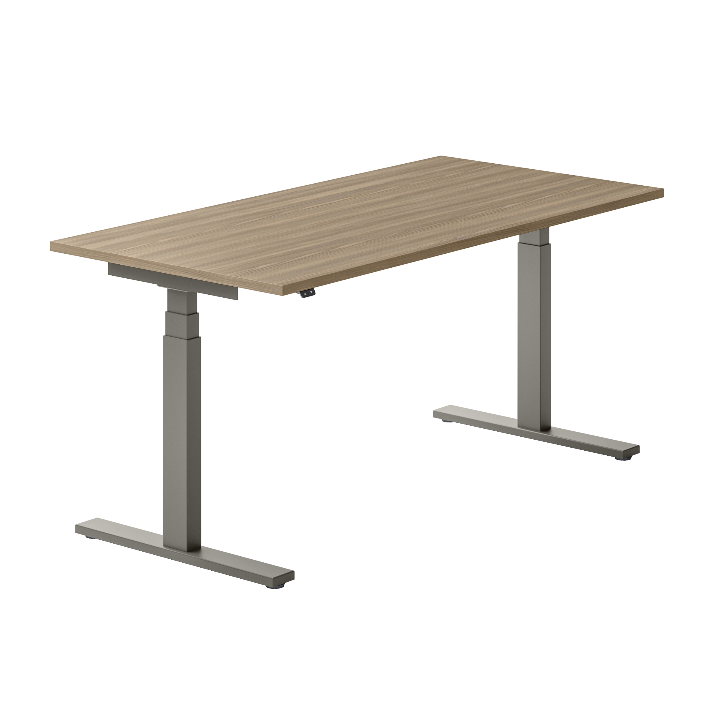 Bureau droit Ergo Up - l. 160 x pr. 80 cm - sans obturateur - réglage en hauteur électrique