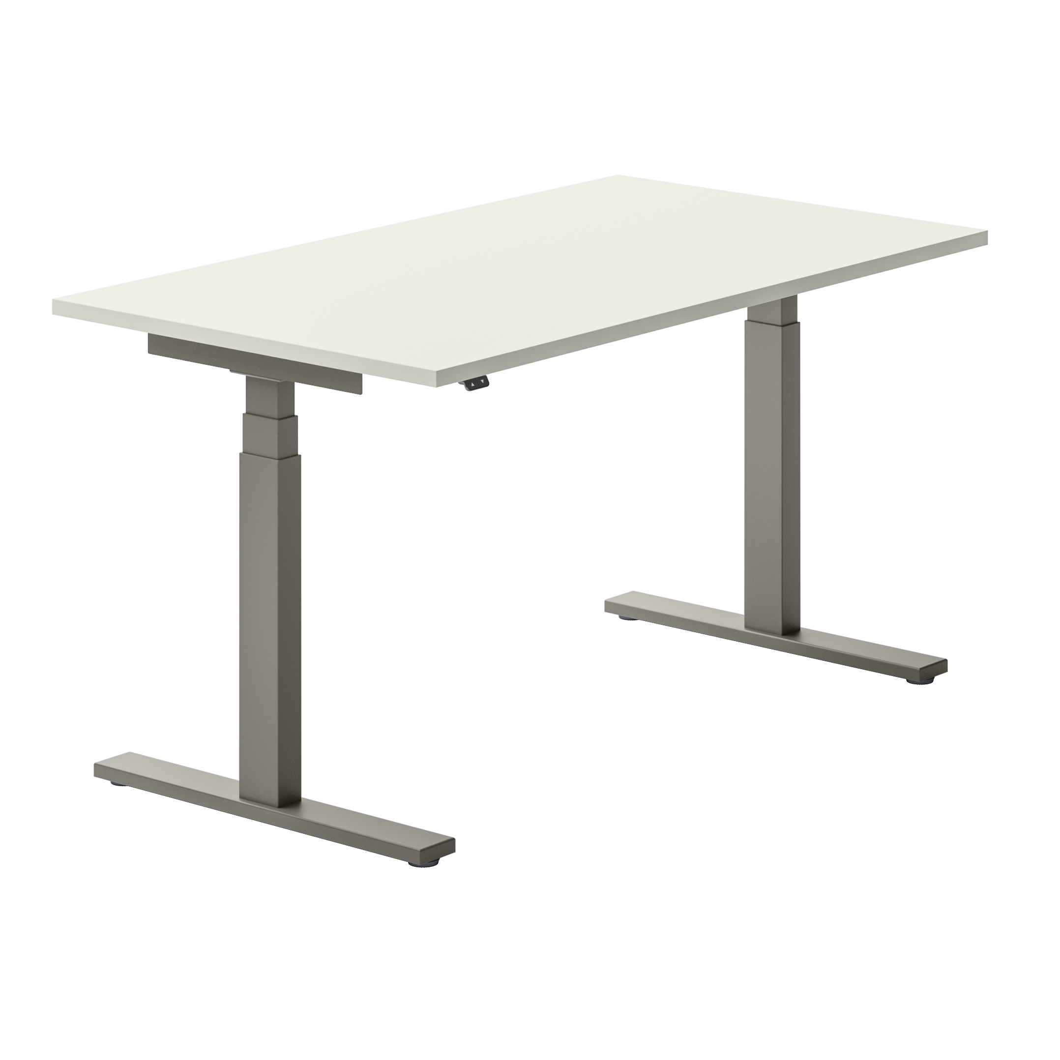 Bureau droit Ergo Up - l. 140 x pr. 80 cm - sans obturateur - réglage en hauteur électrique