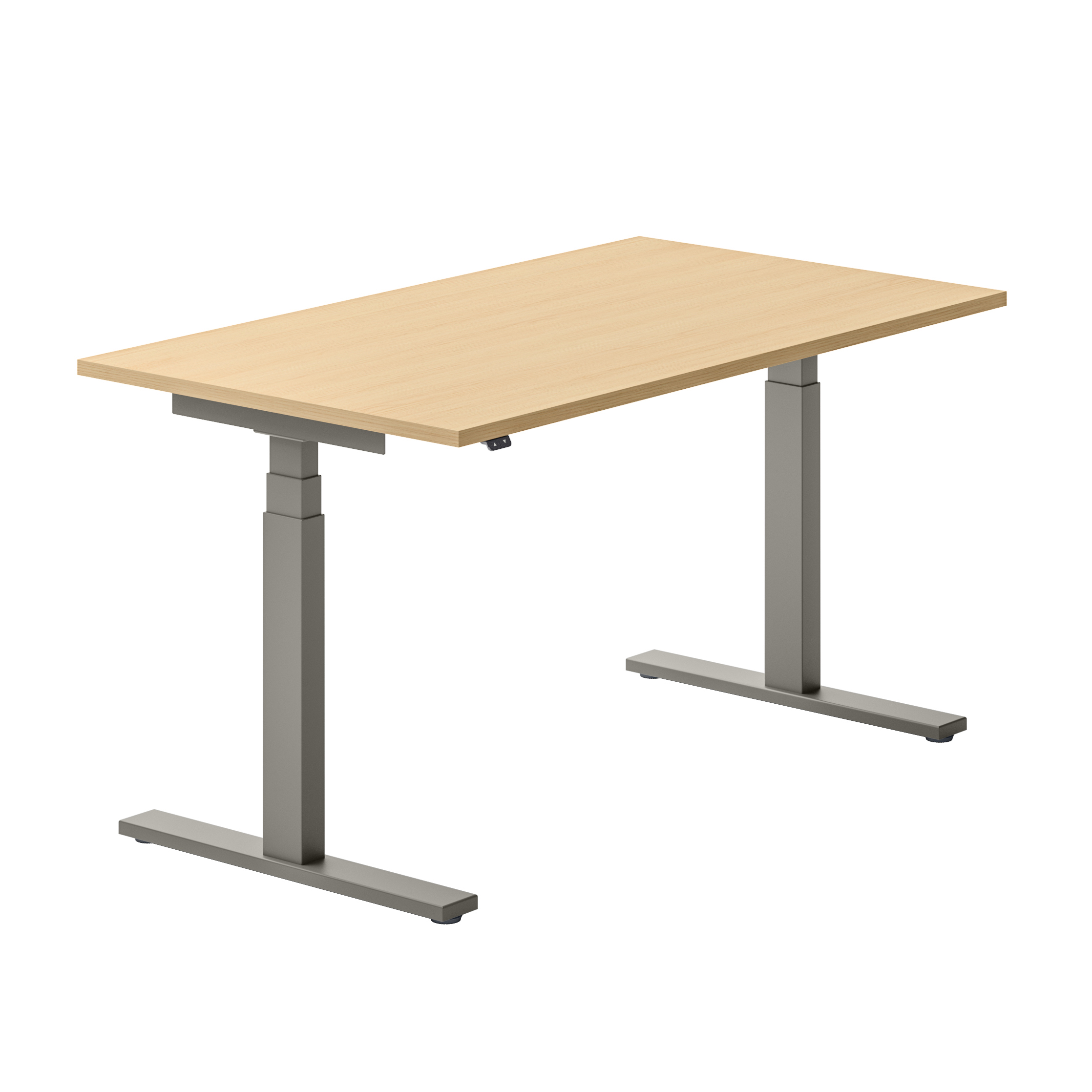 Bureau droit Ergo Up - l. 140 x pr. 80 cm - sans obturateur - réglage en hauteur électrique