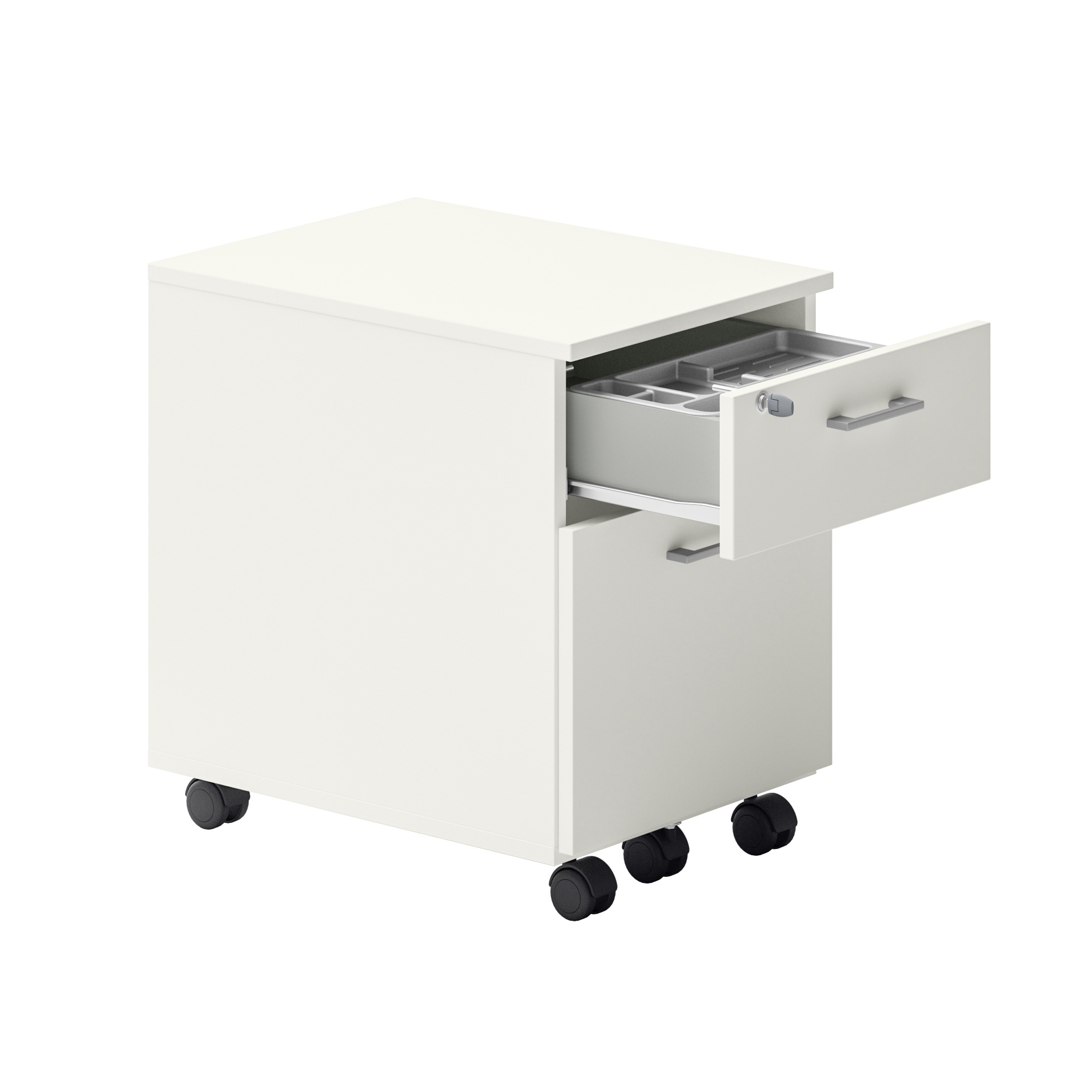 Caisson mobile Ergo Up - 1 tiroir plat + 1 tiroir dossiers suspendus