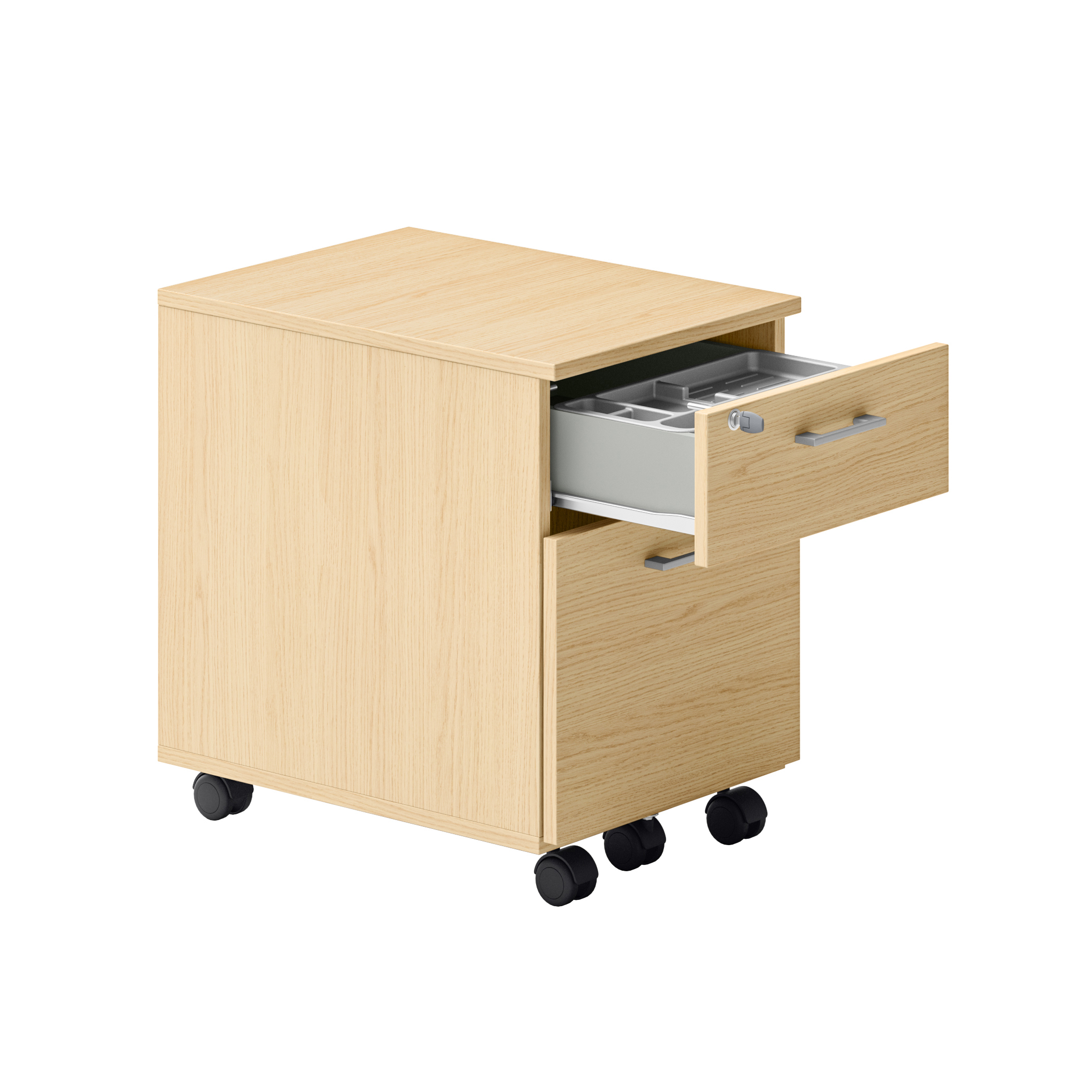 Caisson mobile Ergo Up - 1 tiroir plat + 1 tiroir dossiers suspendus