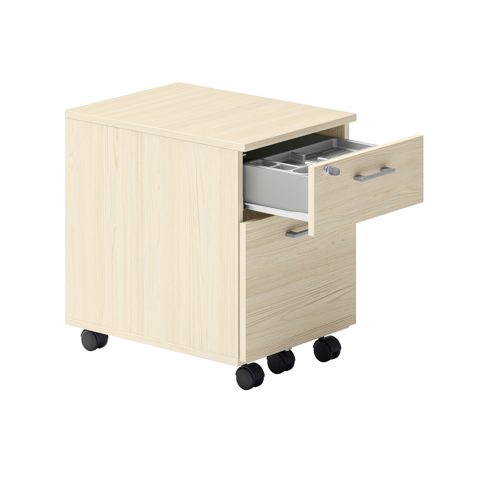 Caisson mobile Ergo Up - 1 tiroir plat + 1 tiroir dossiers suspendus