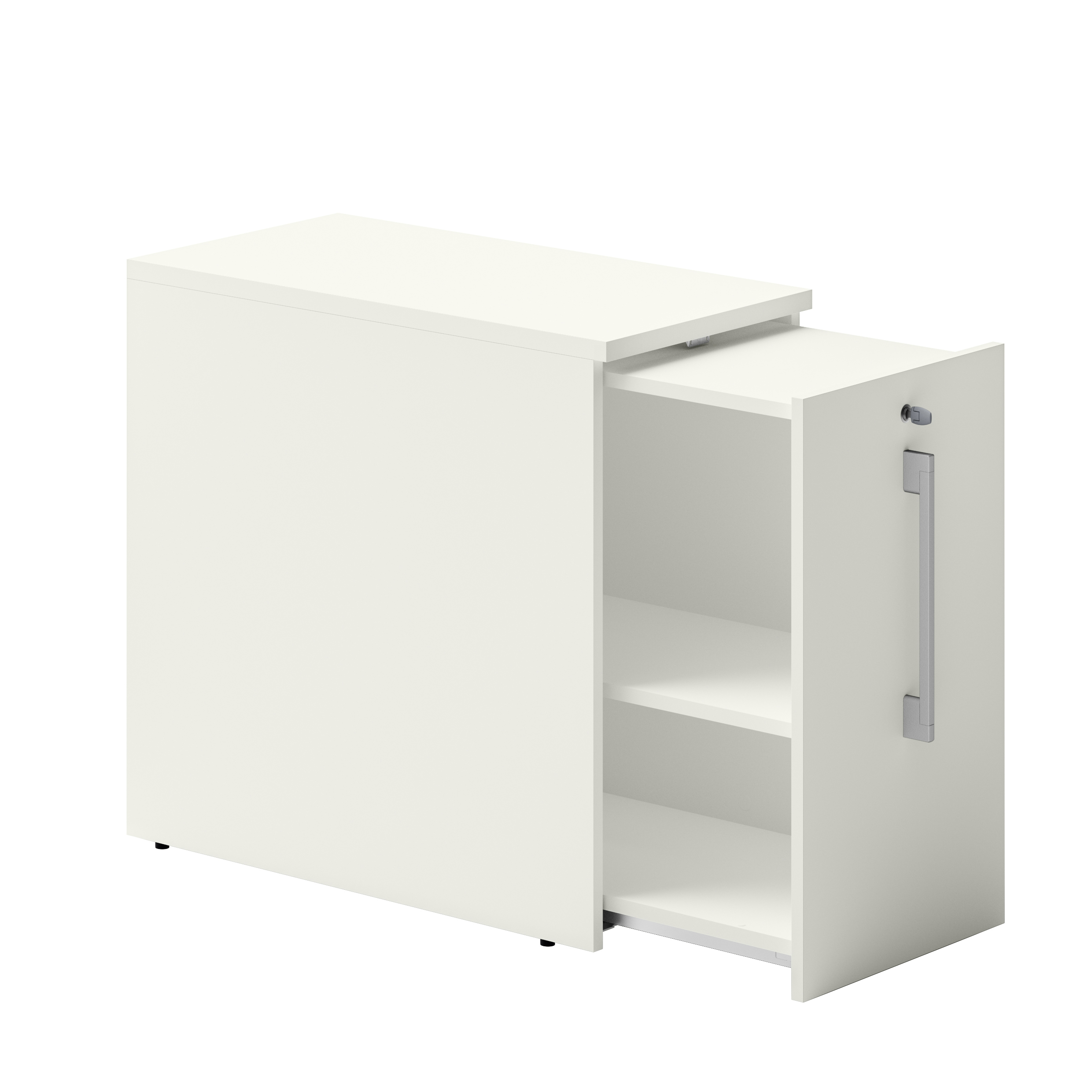 Caisson à tiroir unique métallique Ergo Up - h. 75,5 cm x pr. 80 cm