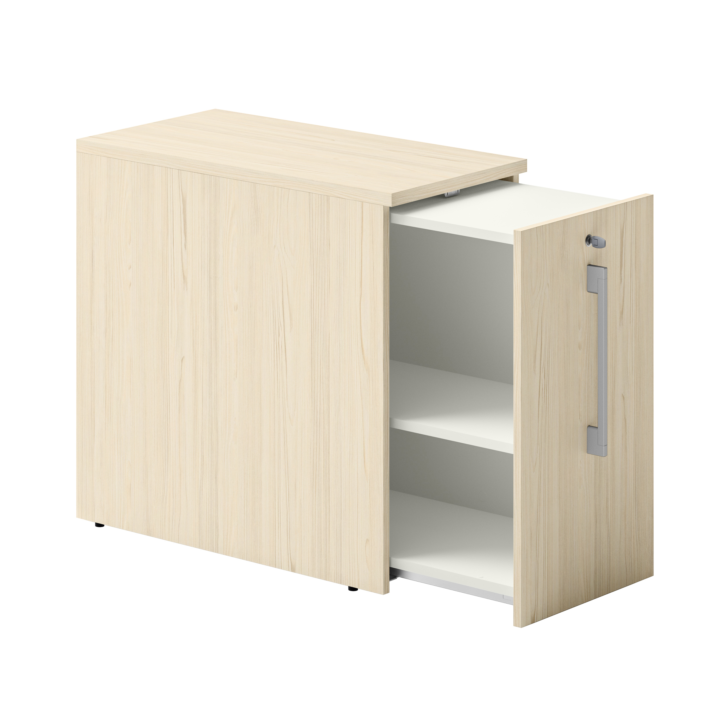 Caisson à tiroir unique métallique Ergo Up - h. 75,5 cm x pr. 80 cm