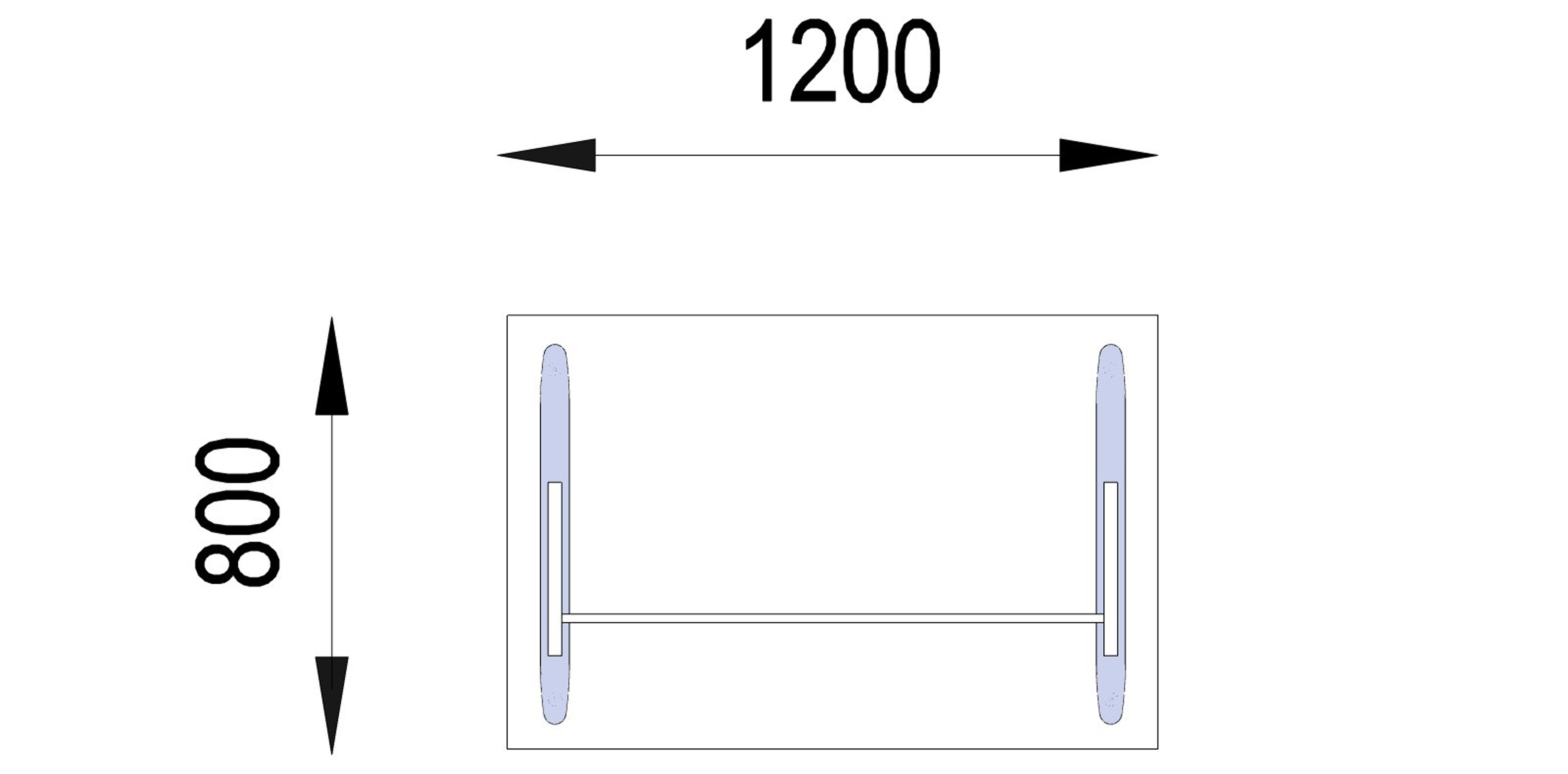 Bureau droit Majesty - l. 120 x pr. 80 cm - pieds panneaux
