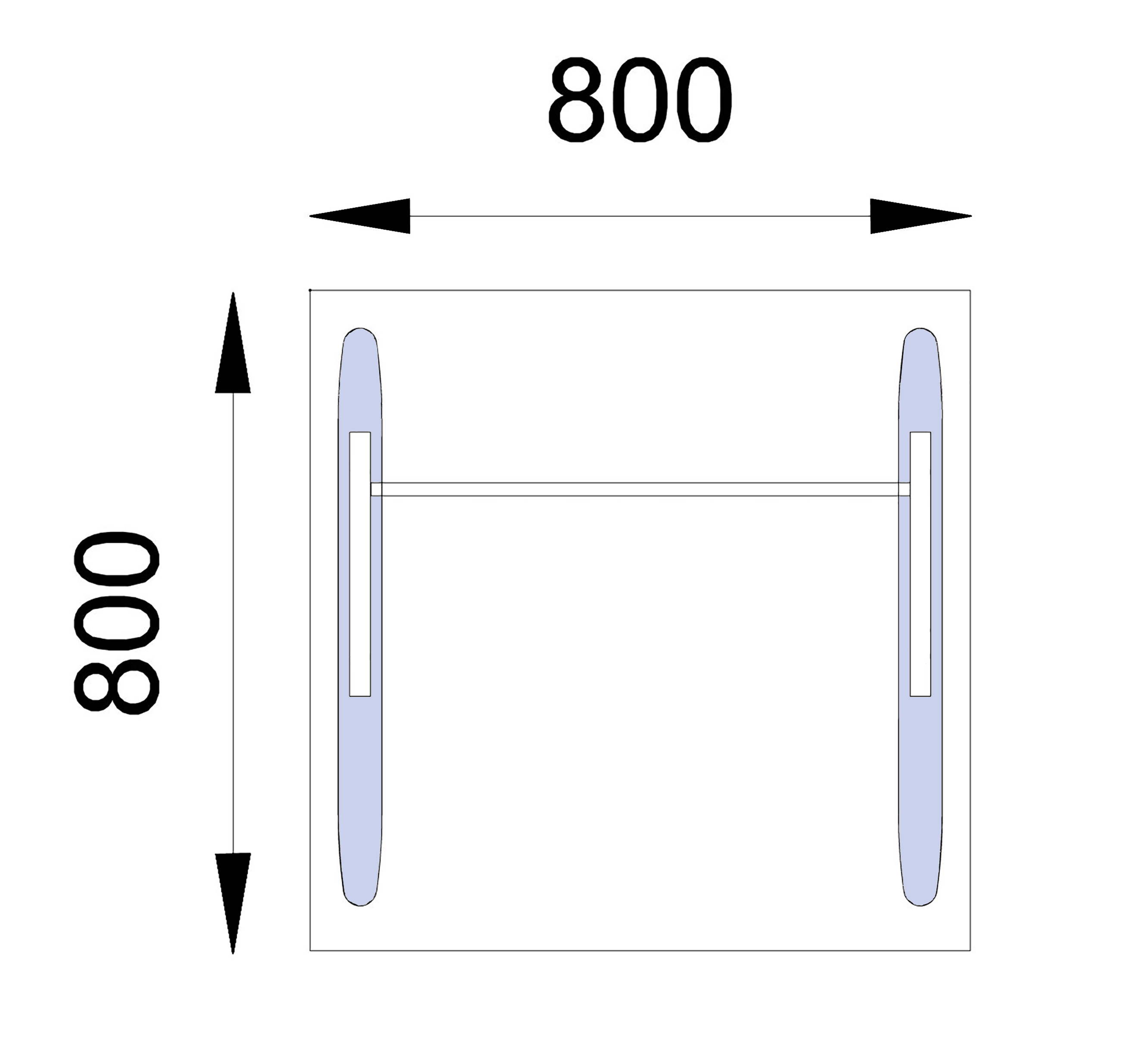 Bureau droit Majesty - l. 80 x pr. 80 cm - pieds panneaux