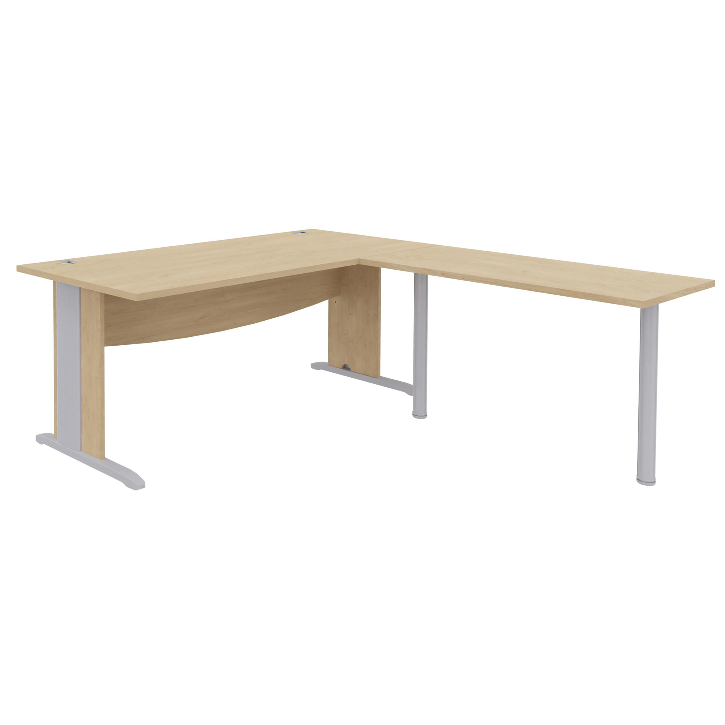 Retour pour bureau droit Majesty sur pied - l. 120 x pr. 60 cm