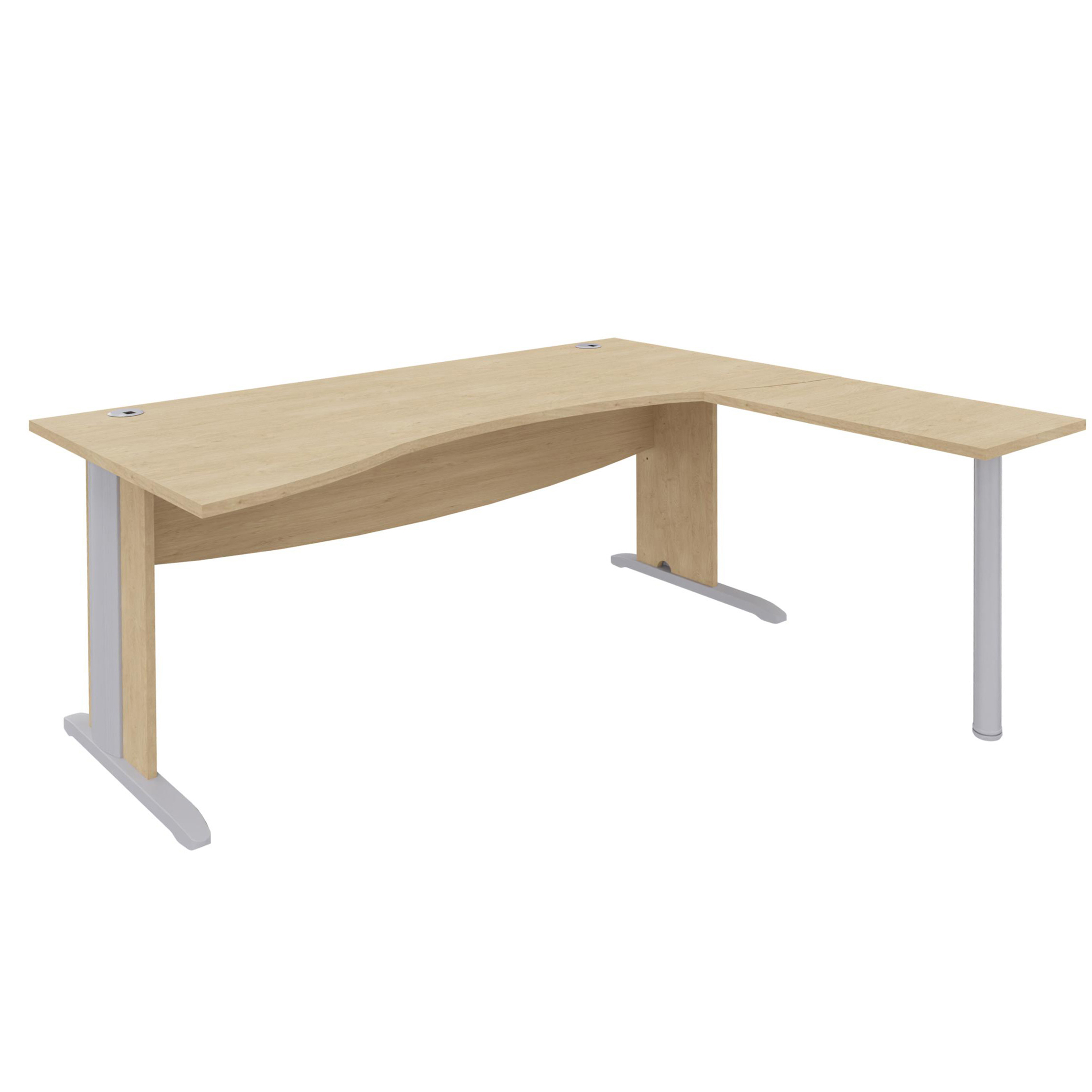 Retour pour bureau ergonomique Majesty sur pied - l. 80 x pr. 42 cm