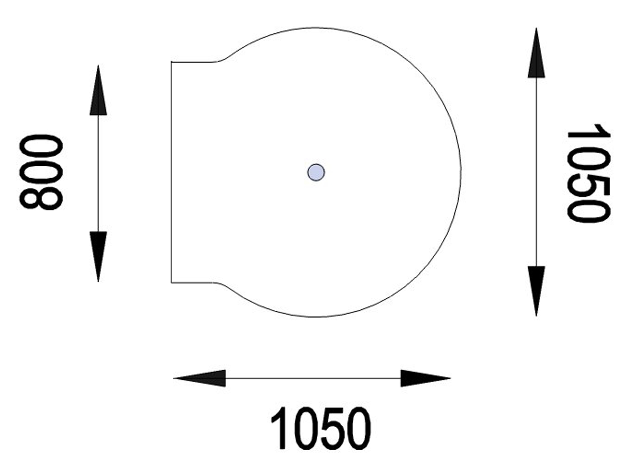 Convivialité goutte d'eau pour bureau Majesty - Ø 105 x 80 cm