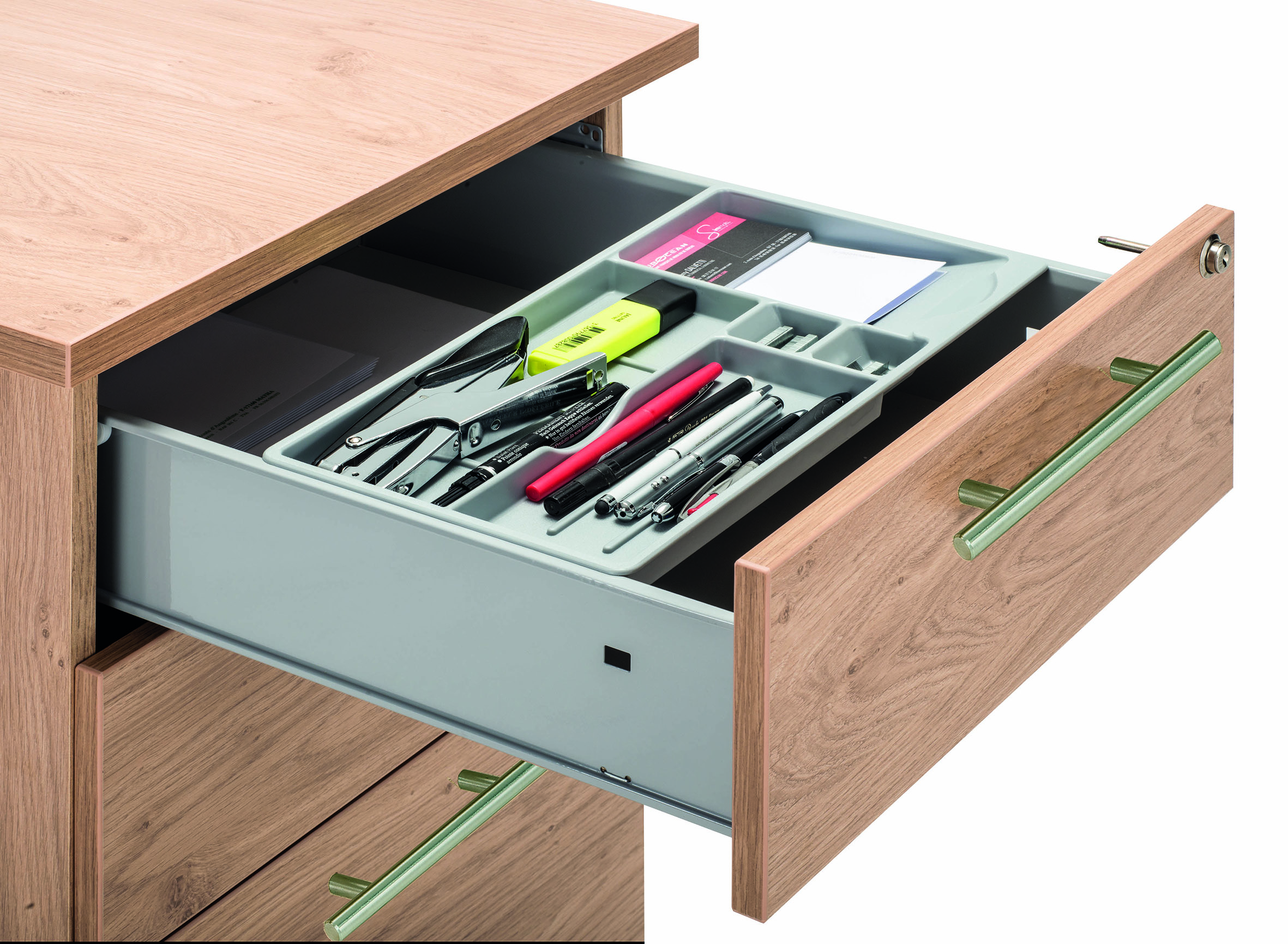 Caisson hauteur bureau Majesty - 4 tiroirs plats pr. 60 cm